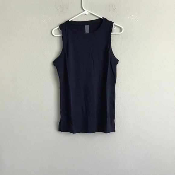 zuda 2-Pack Long & Lean Tank Tops - Navy/Lemon (Sz XS) a478504 - Picture 5 of 7